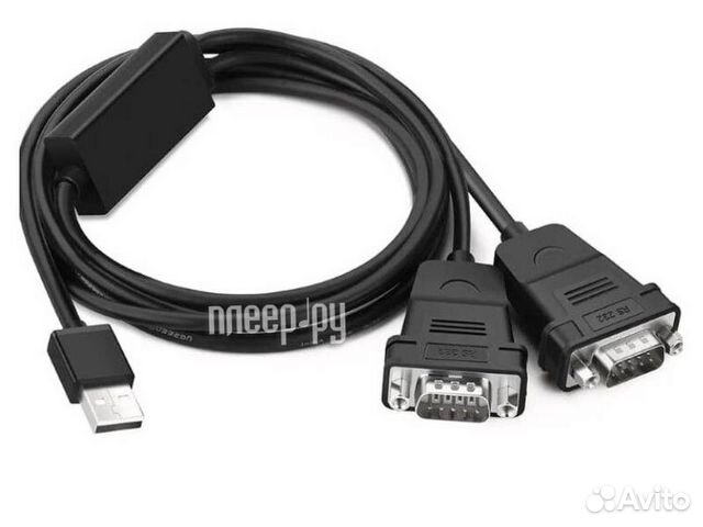 Ugreen US229 USB-A 2.0 - 2xDB9 RS-232 1.5m Bla