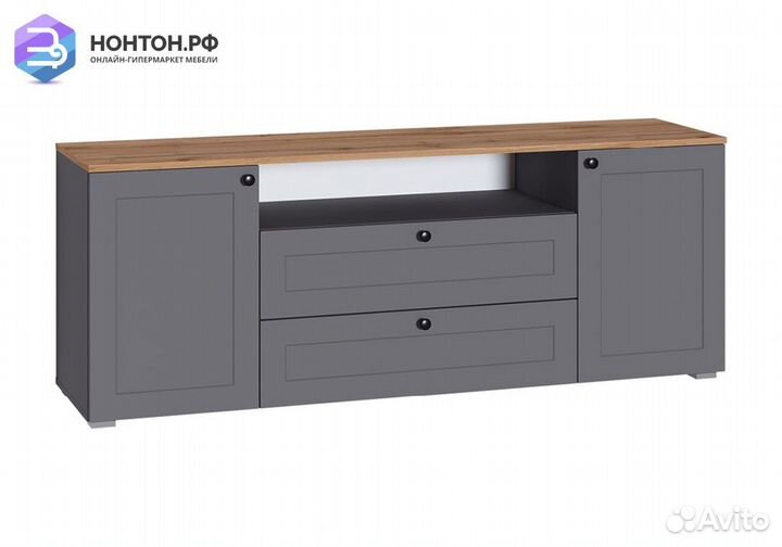 Тумба под тв Остин 16.47 серый графит / дуб крафт