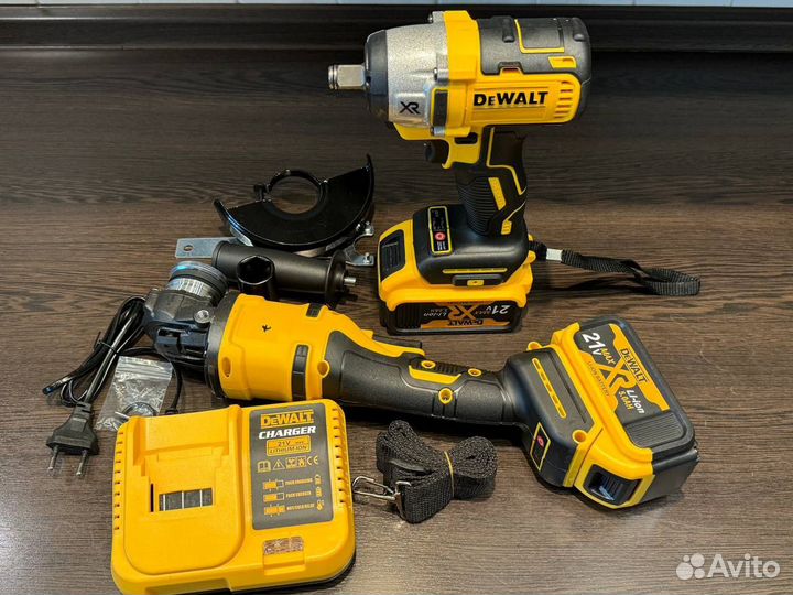 Набор 2в1 Dewalt гайковерт + болгарка ушм