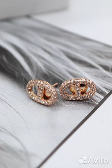 Серьги hermes farandole vgold