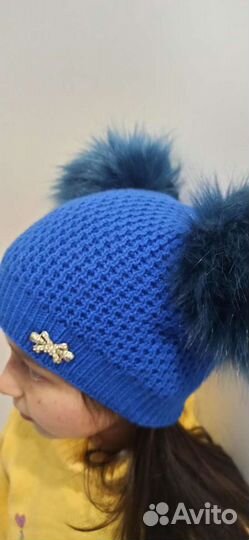 Шапка зимняя для девочки 50 52