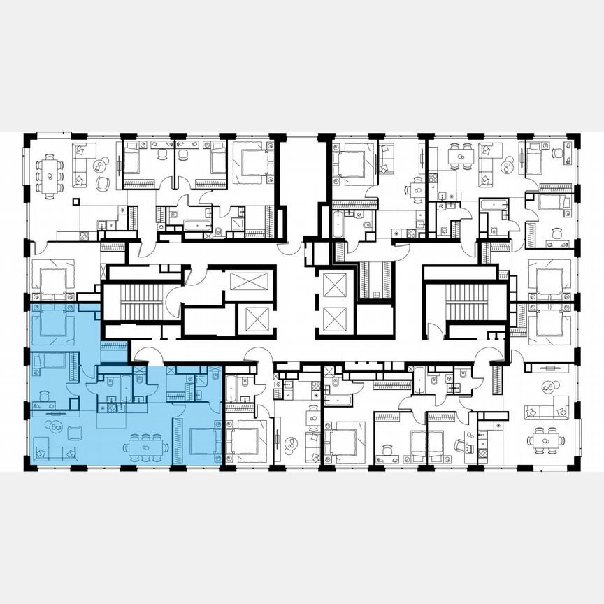 4-к. квартира, 94,1 м², 55/64 эт.