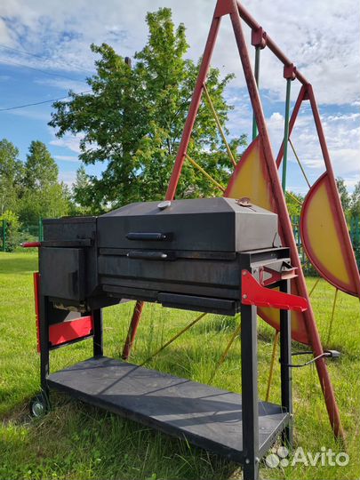 Мангал с печью под казан