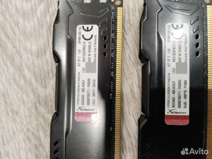 Оперативная память ddr3 hyperx fury 16gb