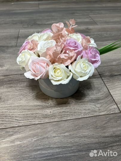 Волшебный букет из мылных роз