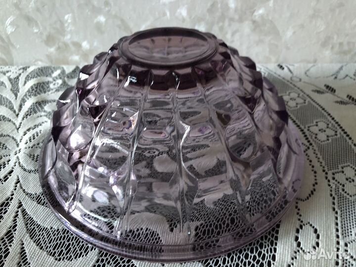 Ваза цветное стекло СССР Баролак Земляника лзхс