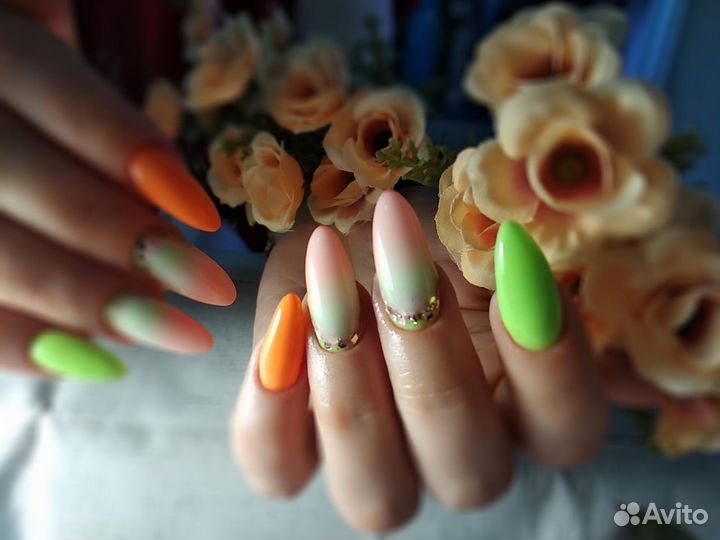 Маникюр, наращивание, педикюр, гель лак, укреплени