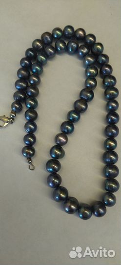Бусы чёрный жемчуг 40см