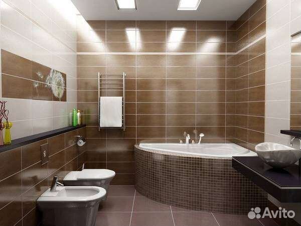 Положить плитку в ванной,туалете,на кухне ок