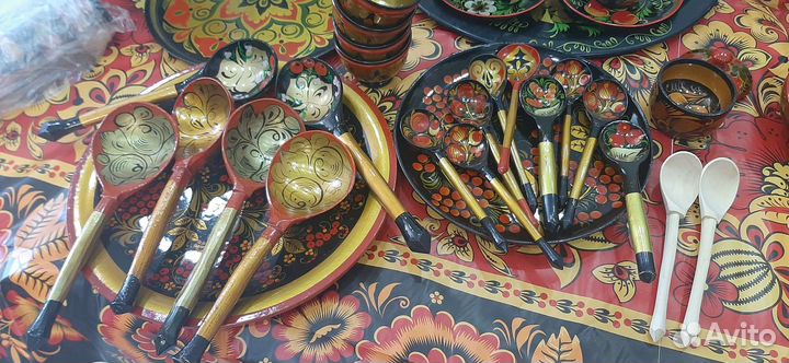 Хохлома, русская народная посуда, фотосессия