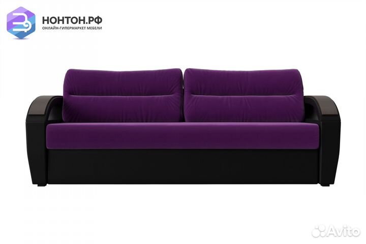 Диван еврокнижка Форсайт микровельвет фиолетовый