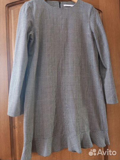 Платье трапеция гусиная Зара лапка Zara размер 44