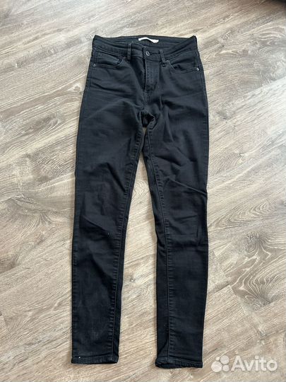 Джинсы levis 721 high rise skinny 26/28 черные