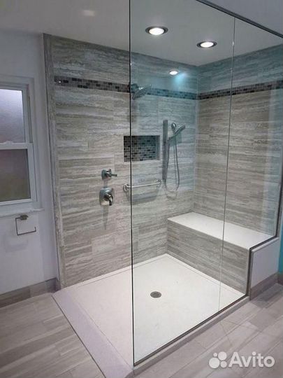 Стеклянные душевые перегородки