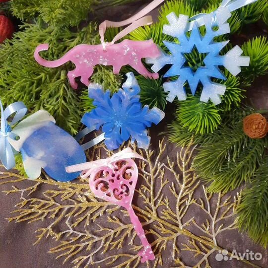 Новогодние игрушки из эпоксидной смолы