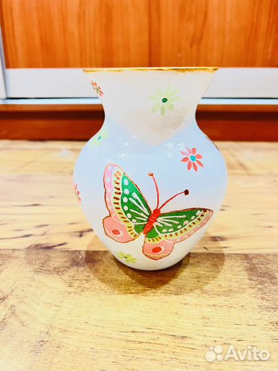 Ваза стеклянная высота 15 см