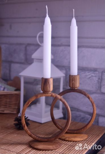 Подсвечник из дуба