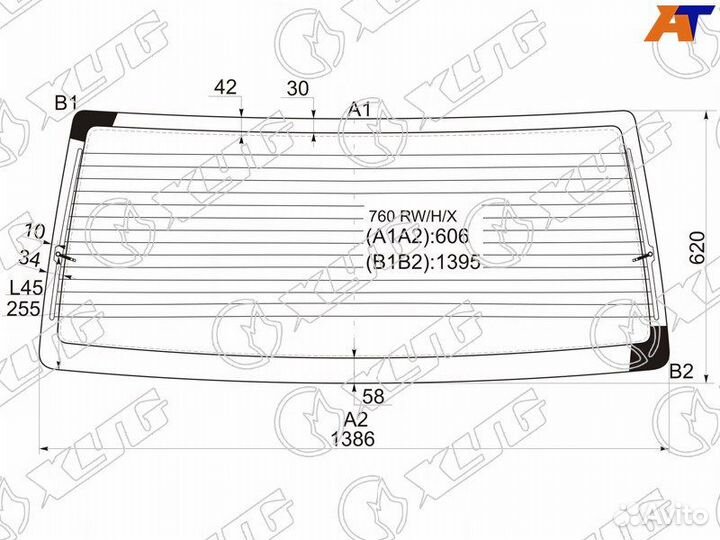 Стекло заднее Volvo 940/960