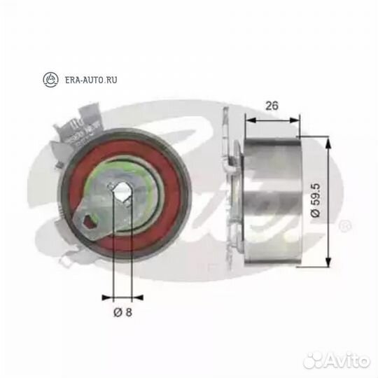 Gates T43106 Ролик натяжителя 7784-21087