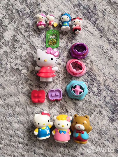 Hello kitty фигурки, лейка elc, настольная игра