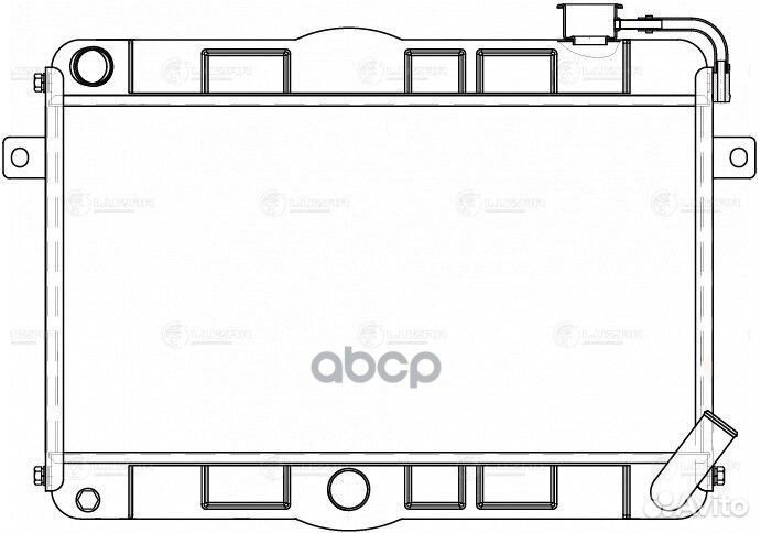 Радиатор охл. для а/м Лада 2121 Нива паяный, алюм