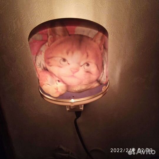 Ночник с секретом кошка