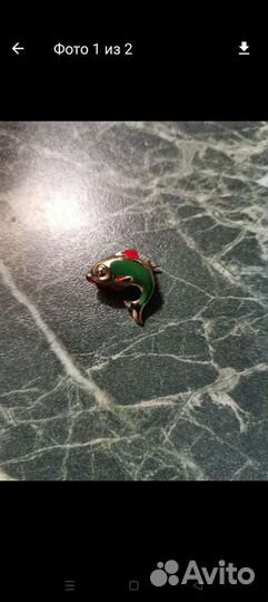 Брошь СССР эмаль Рыбка