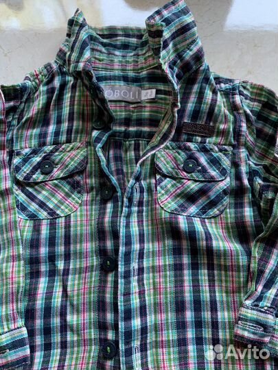 Рубашки и брюки детские 9-12мес.; 8 предметов