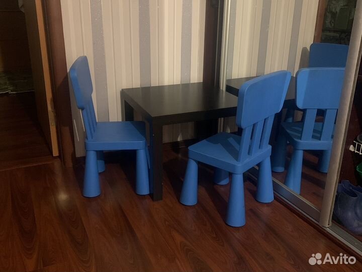 Детский стол и стул IKEA маммут