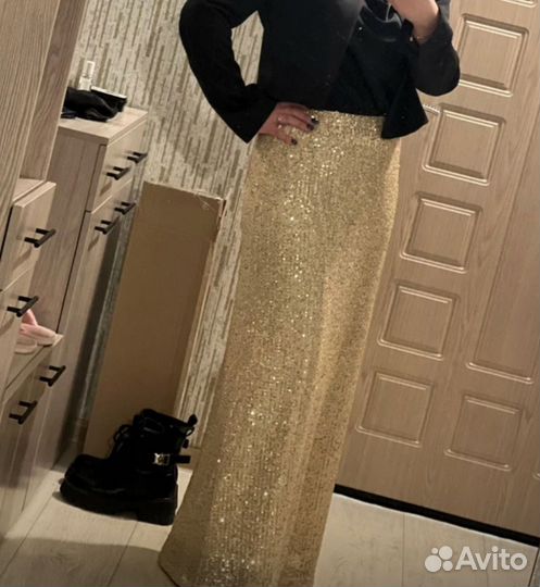Юбка с пайетками