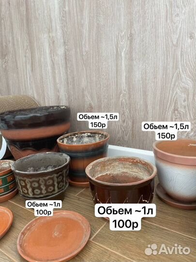 Горшок для цветов глина