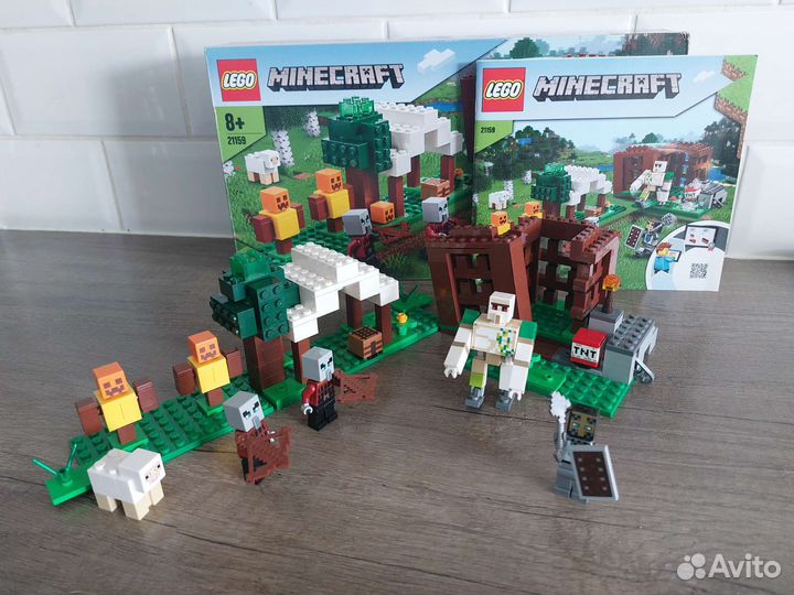 Наборы Lego Minecraft 21166, 21159, 21160