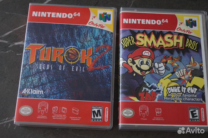 Пластиковые боксы для хранения игр Nintendo 64