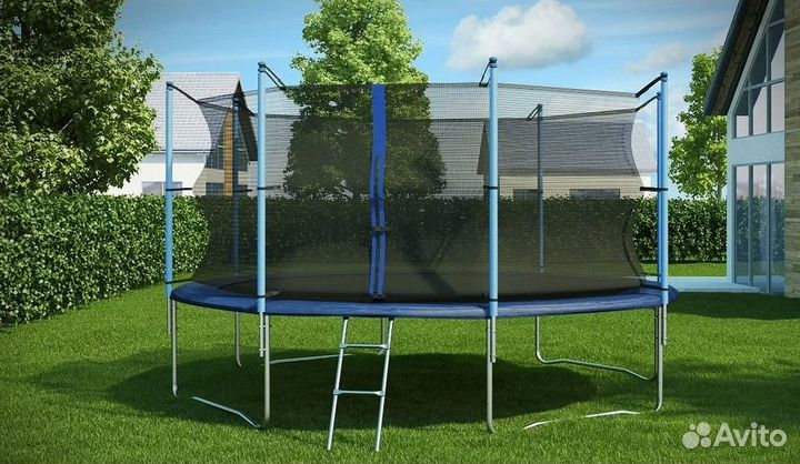 Батуты с защитной сеткой 6,8,10,12 FT + лестница