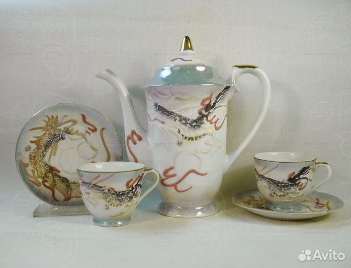 Кофейный сервиз на 6 персон Япония Гейша