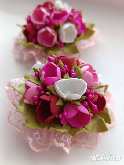 Резиночки для волос ручной работы