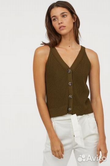Вязаный топ жилет HM