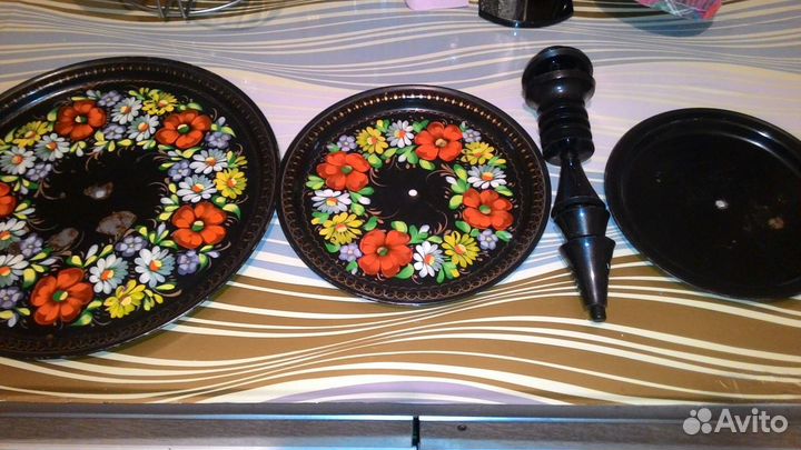 Жостовский расписной поднос, винтаж, СССР