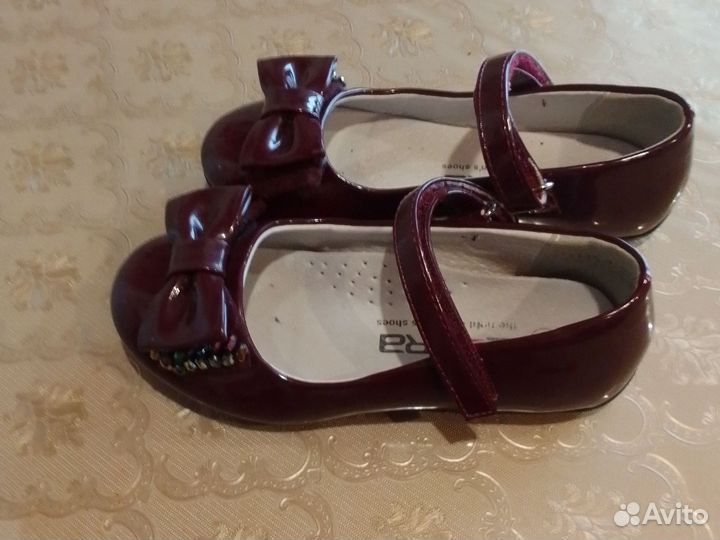 Туфли для девочки 27 размер бордо