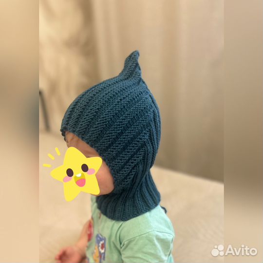 Шапка-шлем эльф, гномик вяжу на заказ