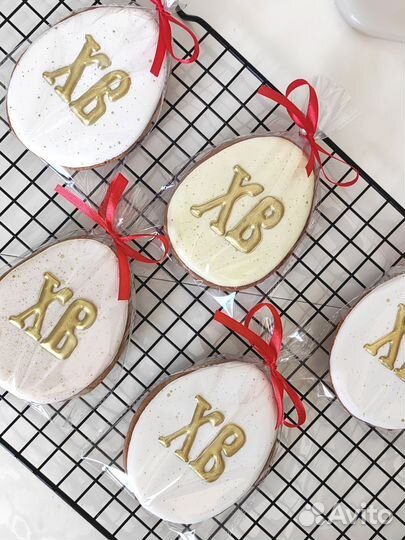 Имбирные пряники, топперы на Пасху, для кулича