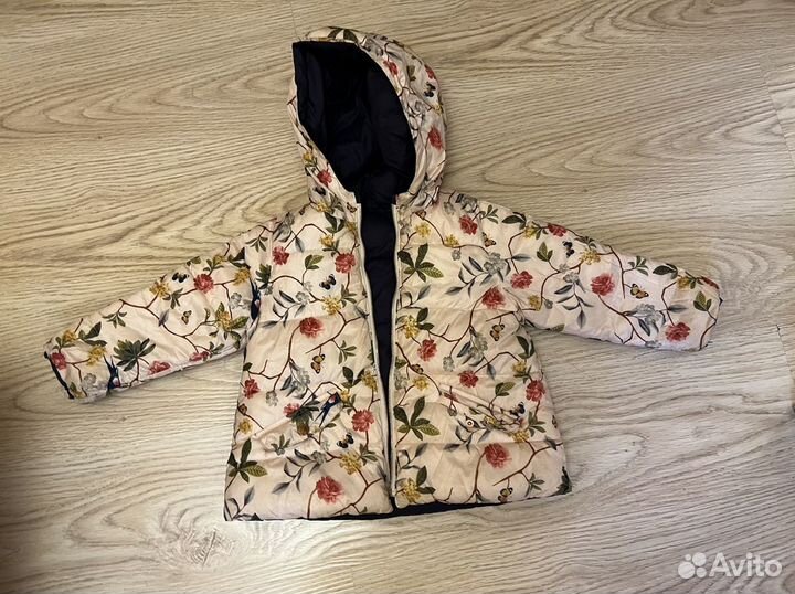 Куртка zara двухсторонняя демисезонная 92