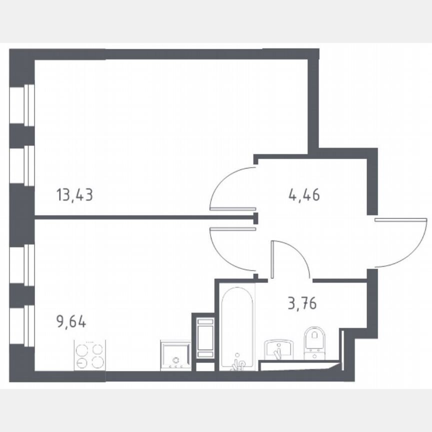 1-к. квартира, 31,6 м², 11/12 эт.