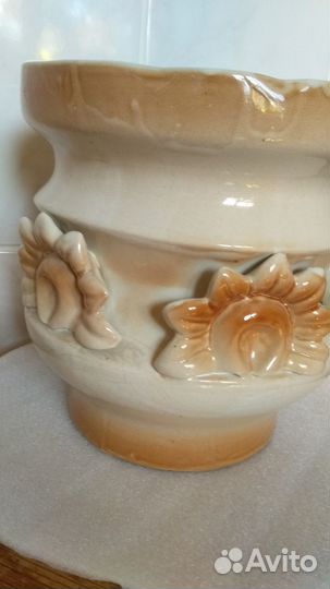 Горшок декоративный для цветов, керамика/фаянс