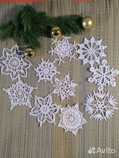 Снежинки вязаные крючком