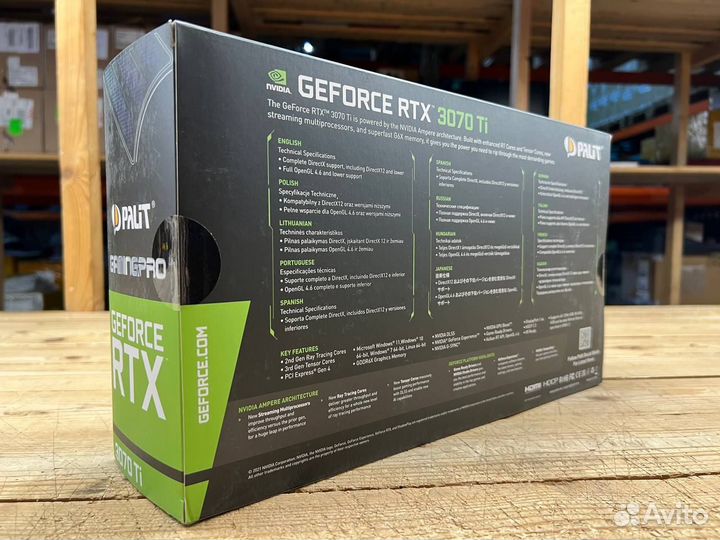 Видеокарта palit GeForce RTX 3070Ti GamingPro 8Gb