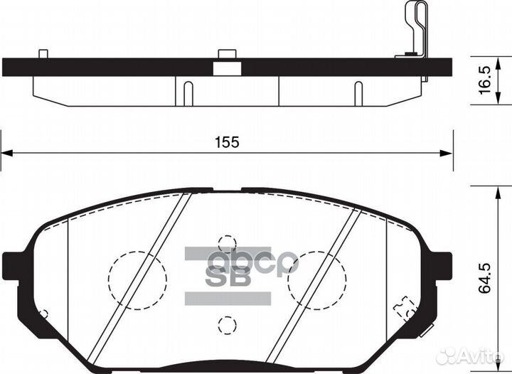 Колодки торм.дисковые Hi-Q hyundai veracruz sp1203