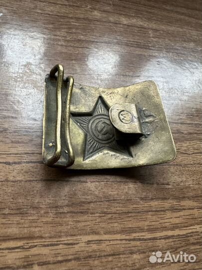 Пряжка солдатская. Латунь СССР. 50х годов