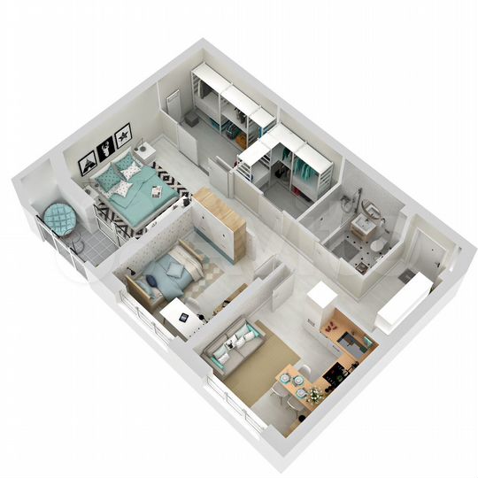 2-к. квартира, 58,1 м², 9/27 эт.