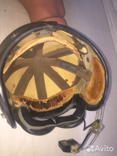 Шлем пилота США Р-1В,шлем авиационный Н-4 1950г.в